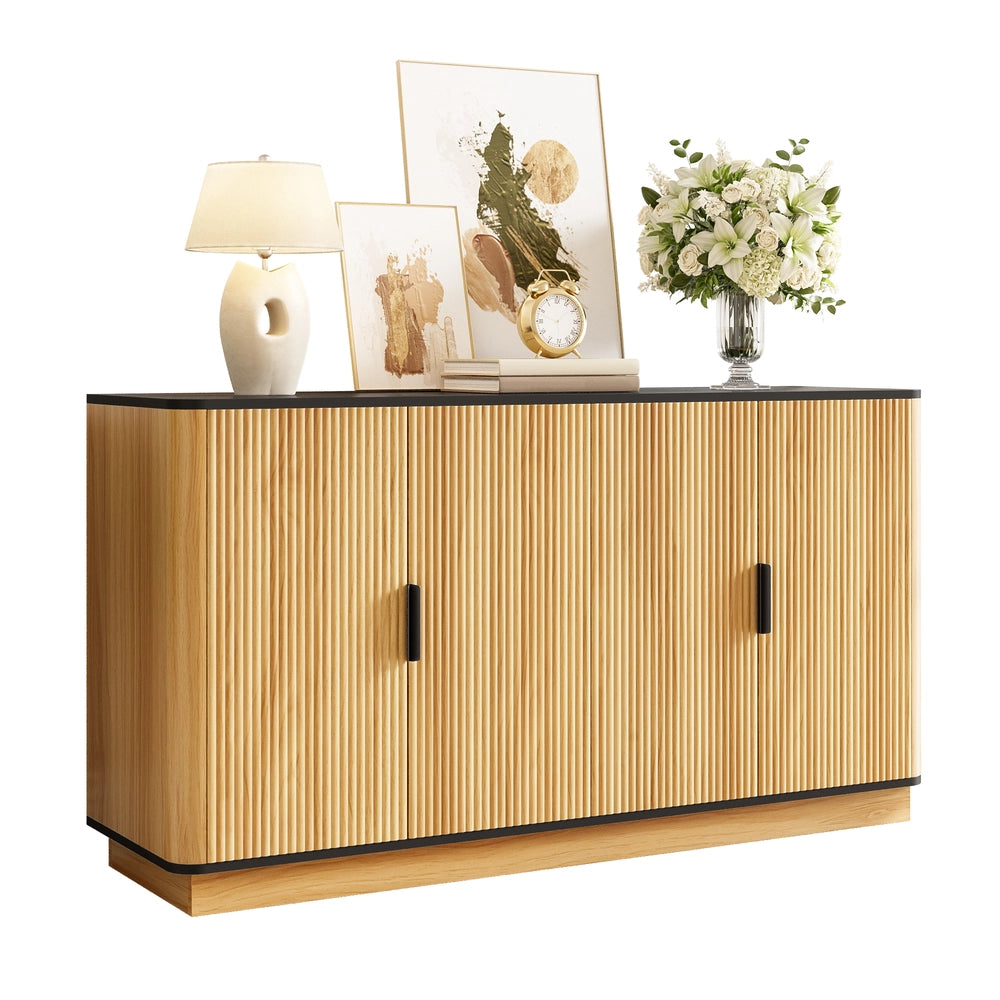 Credenza 4 Ante con Ripiani ¨C MINIMAL ¨C Legno, Multiuso, Stoccaggio