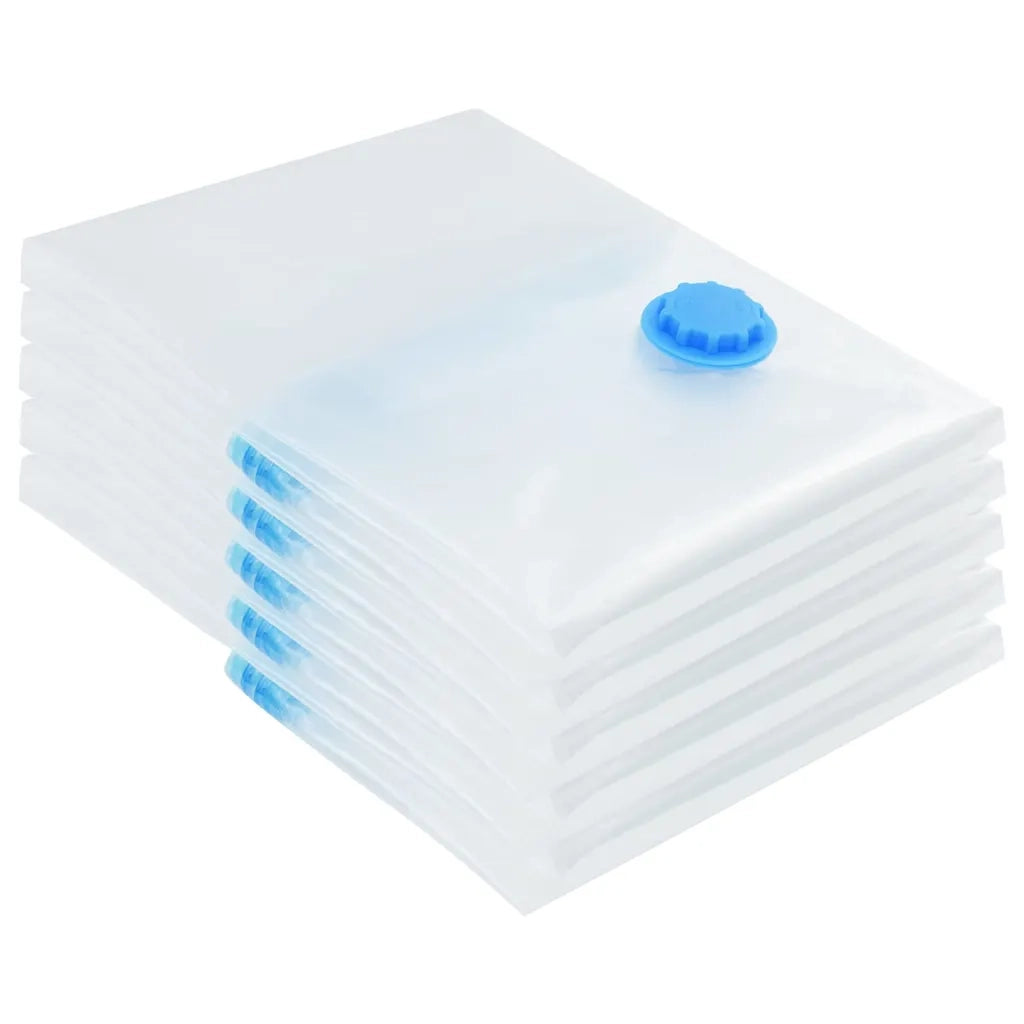 Sacchetti per Stoccaggio 5 pz Trasparente e Blu 70 x 50 cm CFW6474155