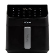 Friggitrice ad aria 6L 1700W con 12 programmi e display touch, temperatura 60-200°C e timer 60 min, senza olio - Sogo