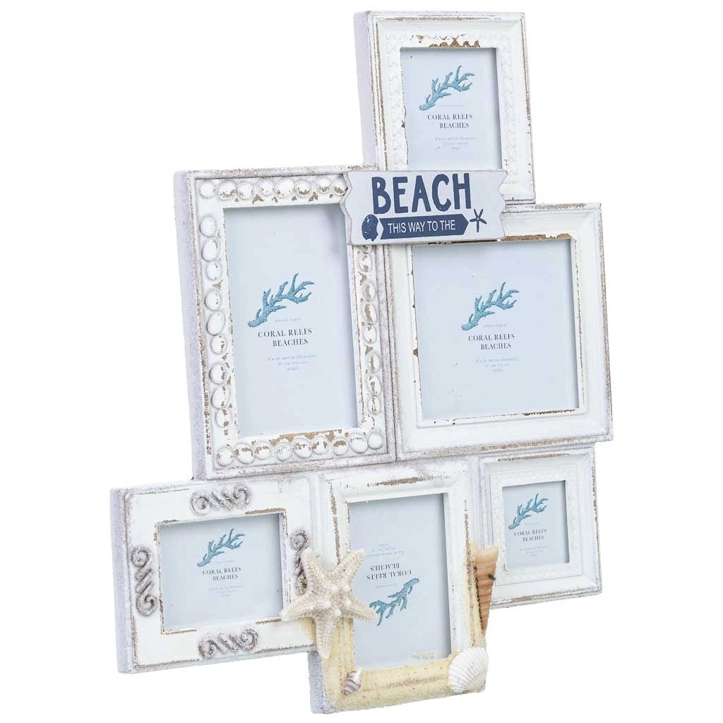Cornice portafoto in legno bianco 23x1x27h cm