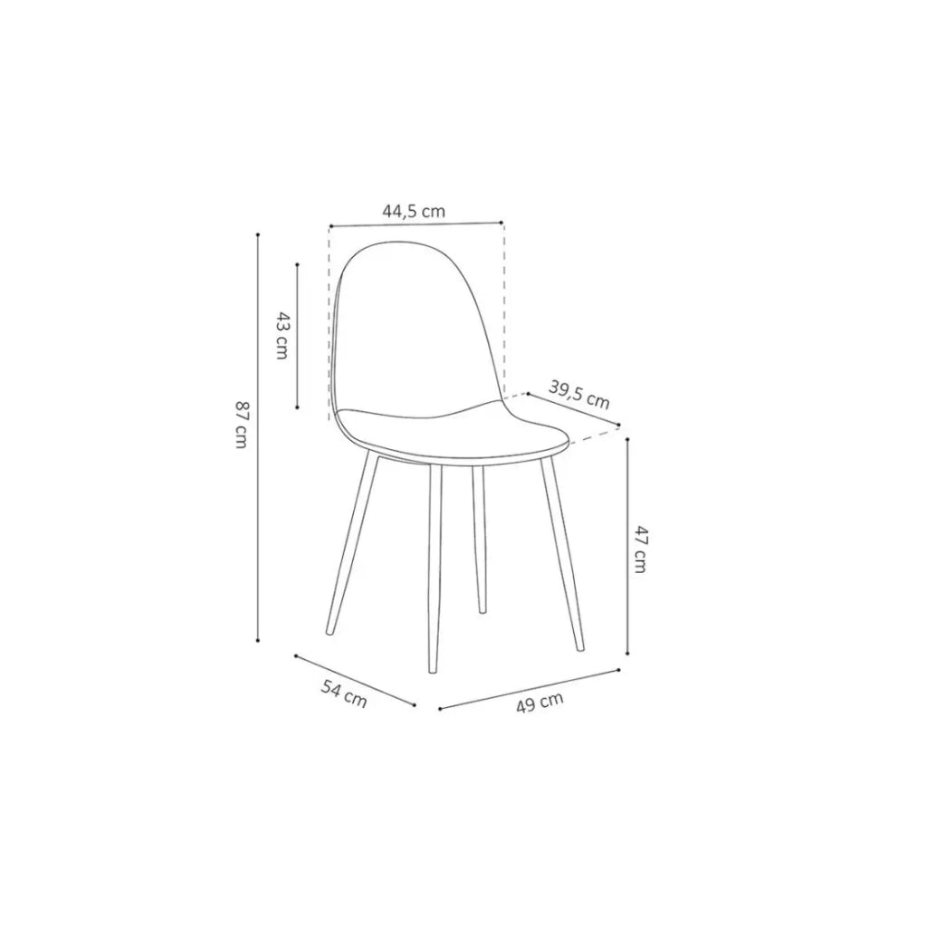 Sedia BOÏ – Velluto rosa – Piedi in metallo nero – Stile design moderno