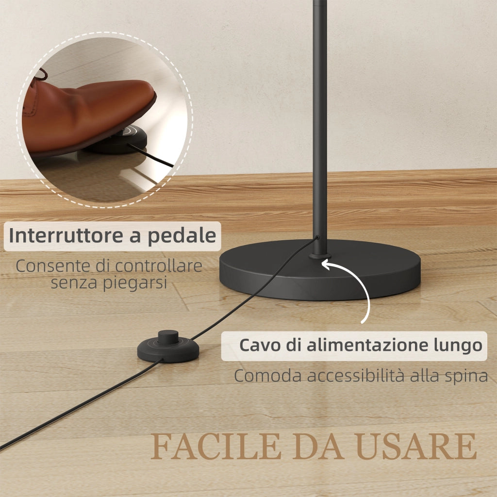 Lampada da Terra LED Dimmerabile con Telecomando ¨C Minimal ¨C Nero