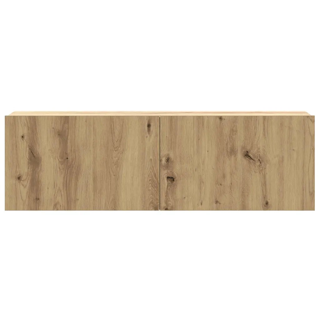 Set Mobile TV 6 pz Montato a Parete Rovere in Legno Multistrato 3329002