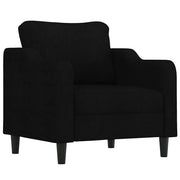 Poltrona | Sedia Relax Nera 60 cm in Tessuto