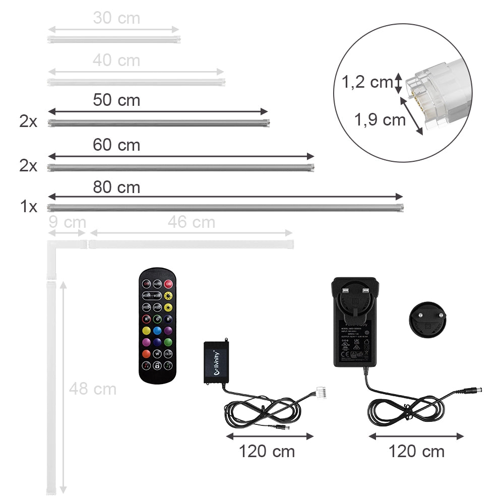 Vicco Striscia LED Bianco 300 cm