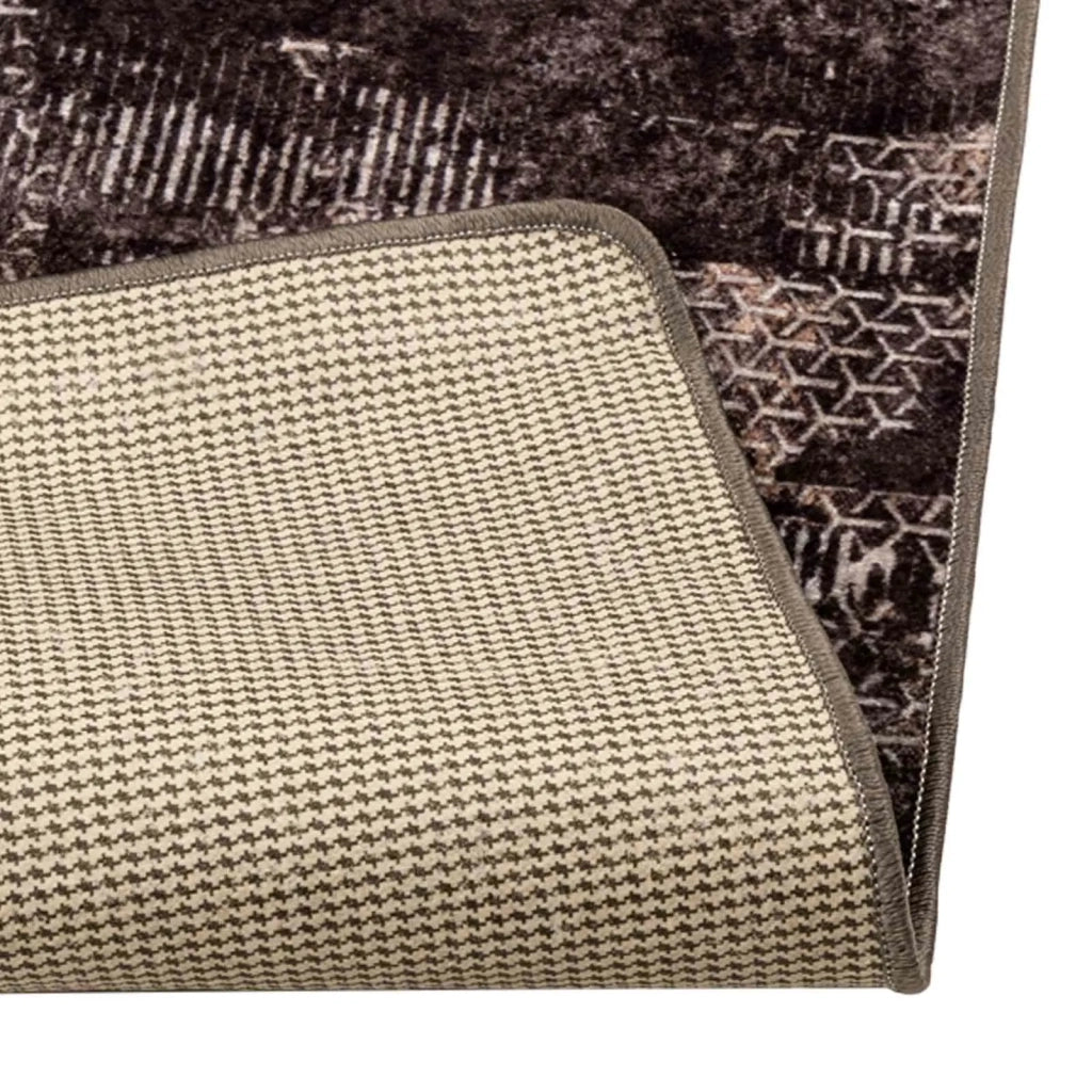 Runner Tappeto MARSA Nero 80 x 450 cm Poliestere e PVC 42023379