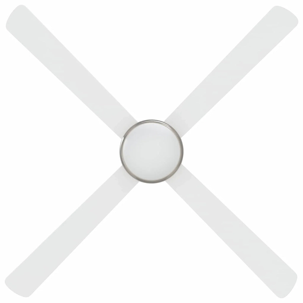 Ventilatore da soffitto con luce e telecomando Ø 130 cm Bianco 42035647