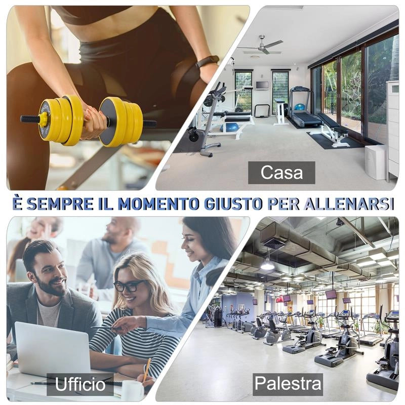 SET 2 IN 1 BILANCIERI E MANUBRIO COMPONIBILE 20 KG