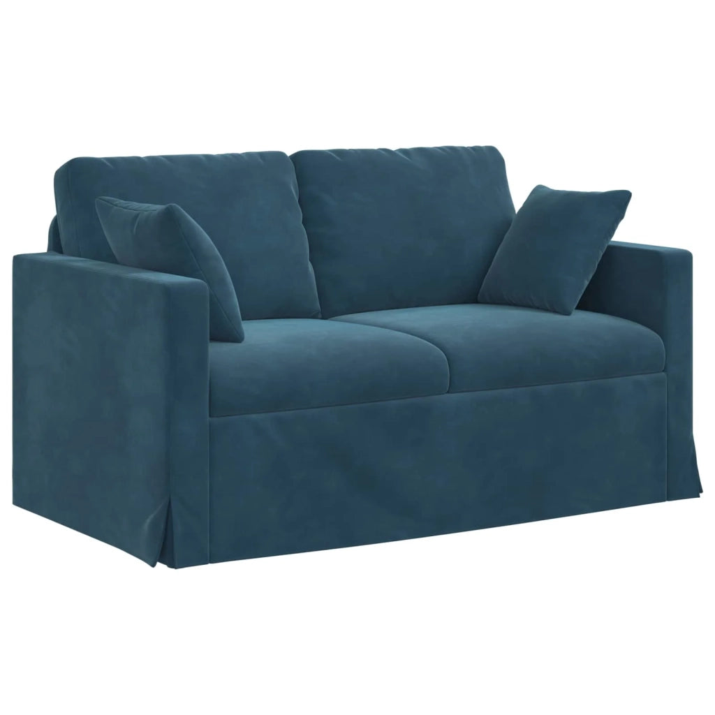 Set di divani 2 pcs Blu 138 x 78 x 80 cm Velluto