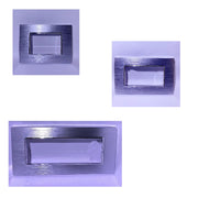 Trade Shop - Placca Luxury 3 4 6m In Metallo Satinato Argento Compatibile Con Bticino Axolute -