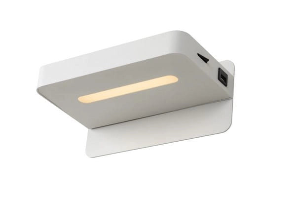 Applique Lucide Atkin bianco/legno LED 5W 2700K 350lm