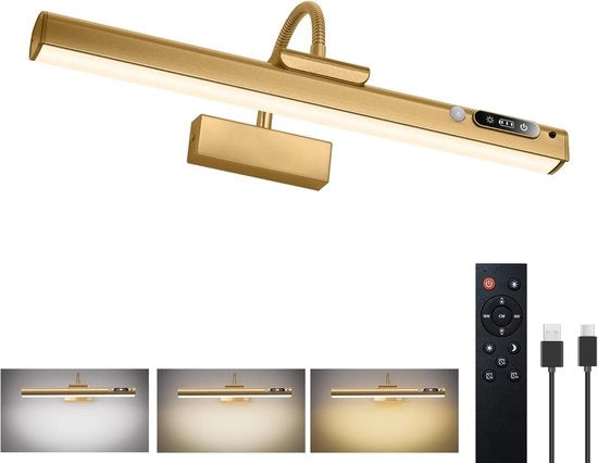Luce per Immagini a Sensore di Movimento da Parete 15.7'' - 9000mAh Ricaricabile - per Dipinti - Ritratti - Oro