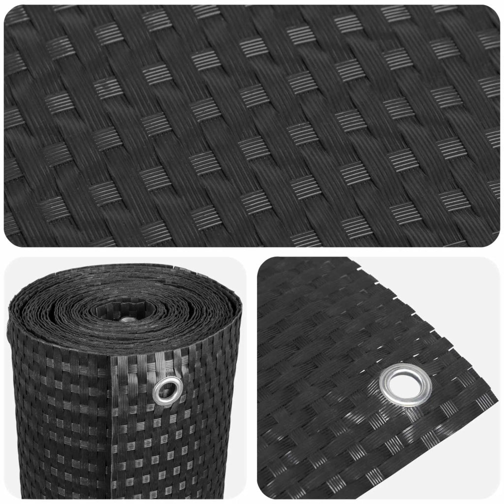 Schermo per Balcone con Occhielli Nero 42032647