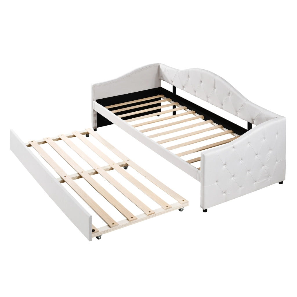 Letto divano trasformabile 140 x 200 cm; testiera LED multicolore; 17 doghe; PU e MDF; rosa