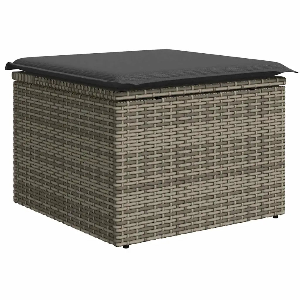 Set Divano da Giardino 6 pcs Grigio polyrattan