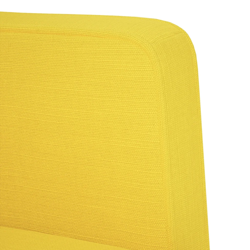 Divano Poltrona | Sedia con Braccioli Giallo Chiaro 53 cm in Tessuto