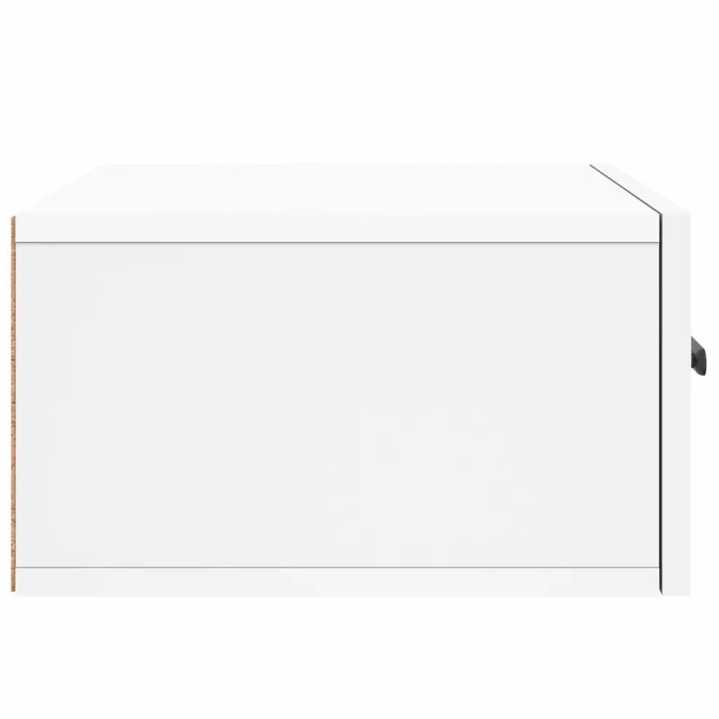 Comodino a Muro-Tavolino da notte sospeso Bianco 35x35x20 cm 434178