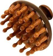 Massaggiatore per capelli in legno per cura della testa e della crescita capillare - pulizia e esfoliazione per capelli bagnati e asciutti - stimola la crescita capillare
