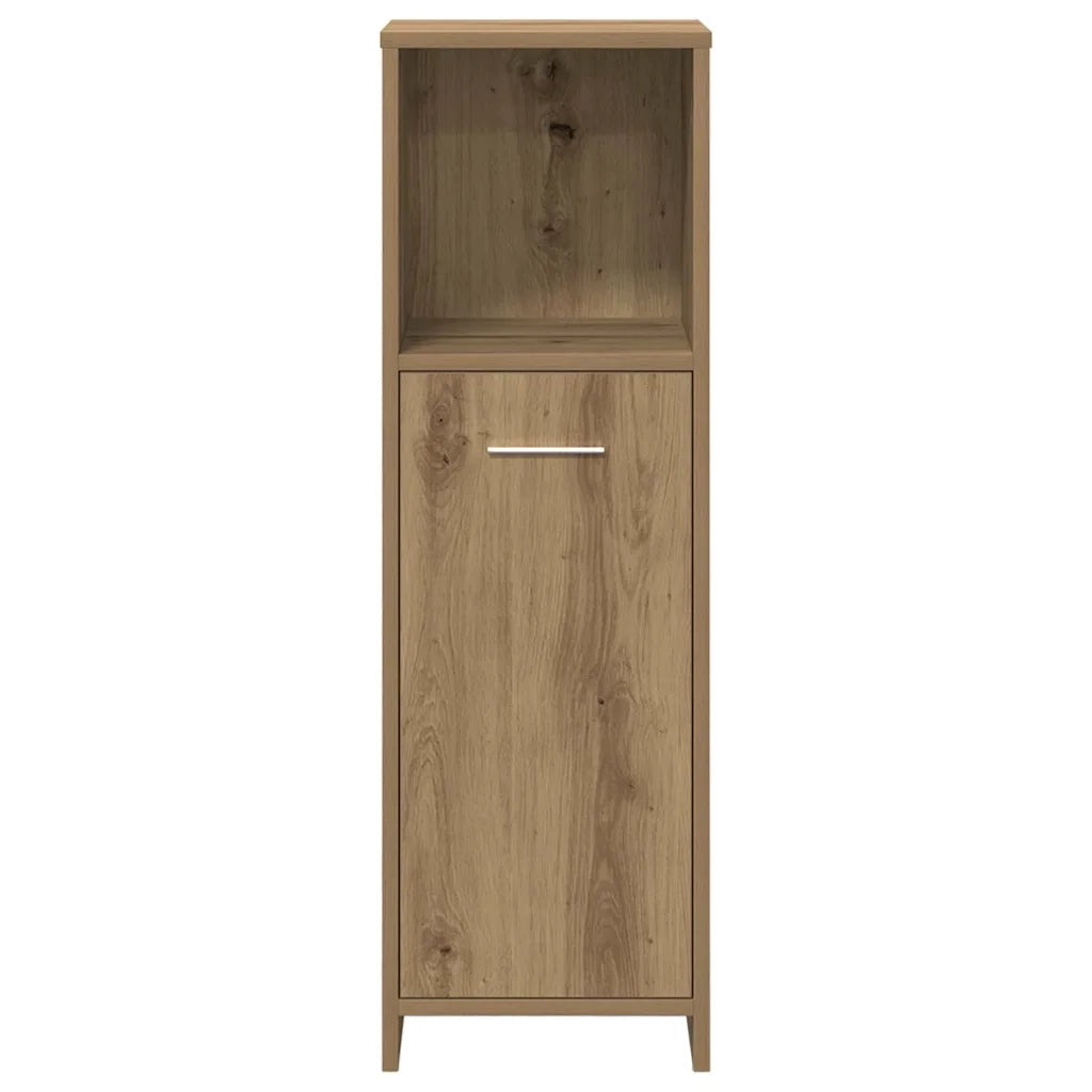 Set Mobili da Bagno | Armadio da bagno 3 pz Rovere Artigianale Legno Multistrato