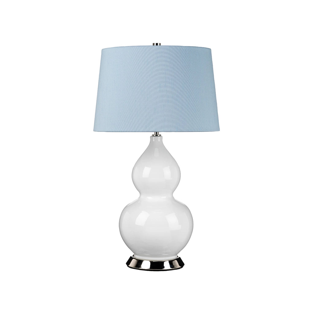 Lampada tavolo ceramica bianca azzurra Isla E27 Elstead