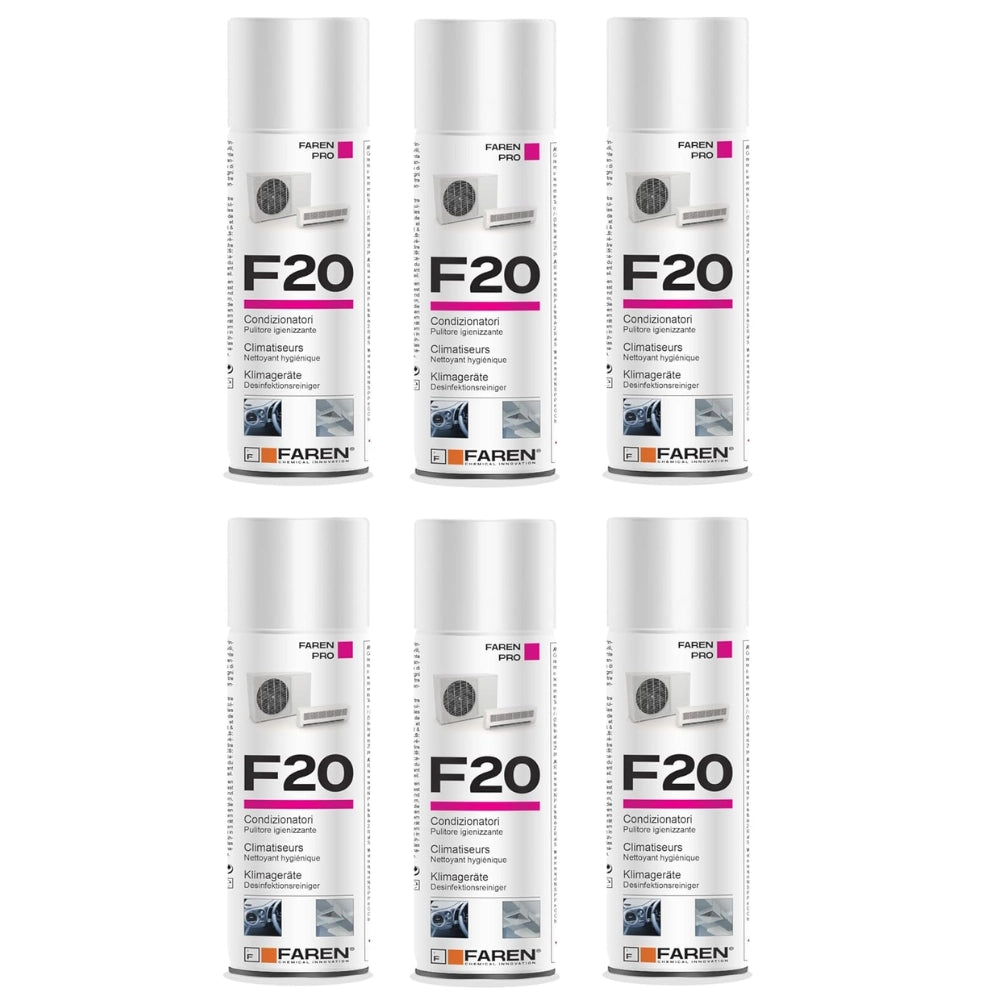 Faren f20 igienizzante spray profumato per climatizzatori casa auto 400ml 6 pezzi