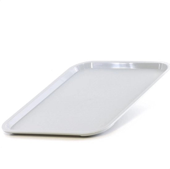 Dienblad pratico, 35 x 27 cm, antislip, stapelabile, colore chiarogrigio