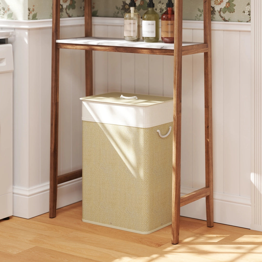 Cestino Lavanderia 72L con Coperchio e Maniglie ¨C Minimal ¨C 40x30x60 Naturale