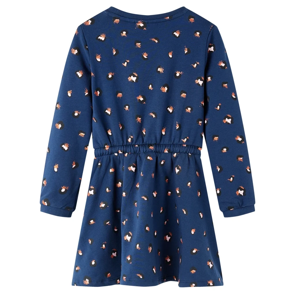 Abito da Bambina a Maniche Lunghe Blu Marino 116 CFW9660923