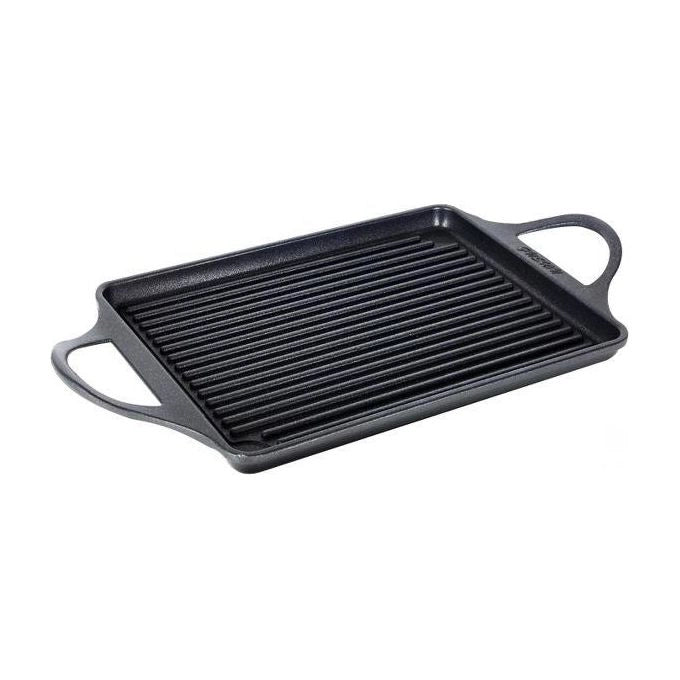 Risoli Explora Piastra Servigrill Alluminio Pressofuso Antiaderente Du Pont 46x25 cm Manici Integrati colore Nero