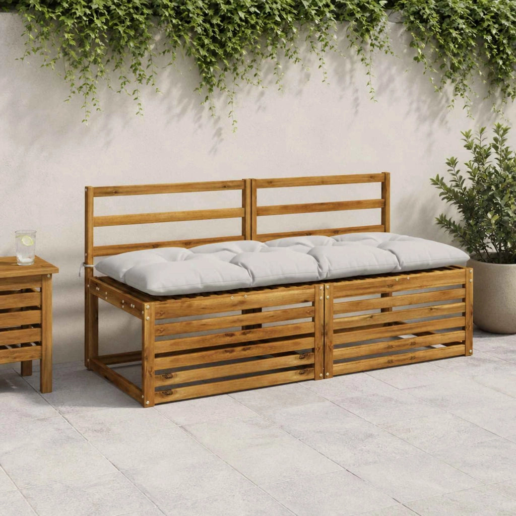Cuscini per Panchina VIANEN 2 pz 100% Poliestere Bianco 952829