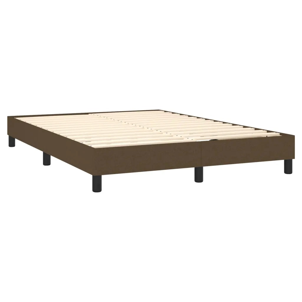 Giroletto a Molle con Materasso Marrone Scuro 140x190cm Tessuto 3130028