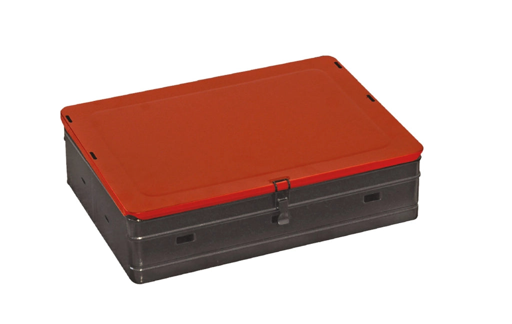 Barbecue a Carbone a Valigetta Portatile 40x30x72 cm Braciere Estraibile in Acciaio Nero e Rosso