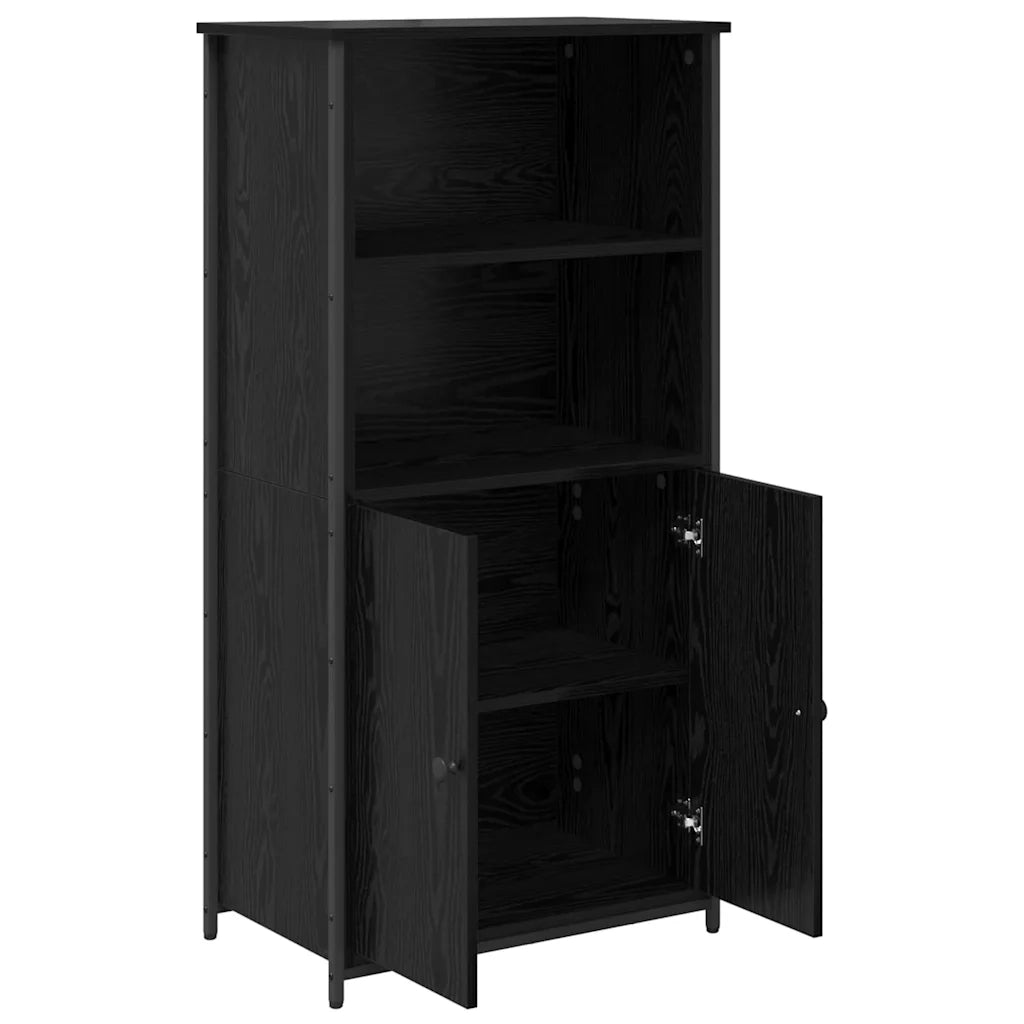 Credenza-Buffet-Armadio da cucina Rovere Nero 62 x 36 x 121,5 cm Legno multistrato