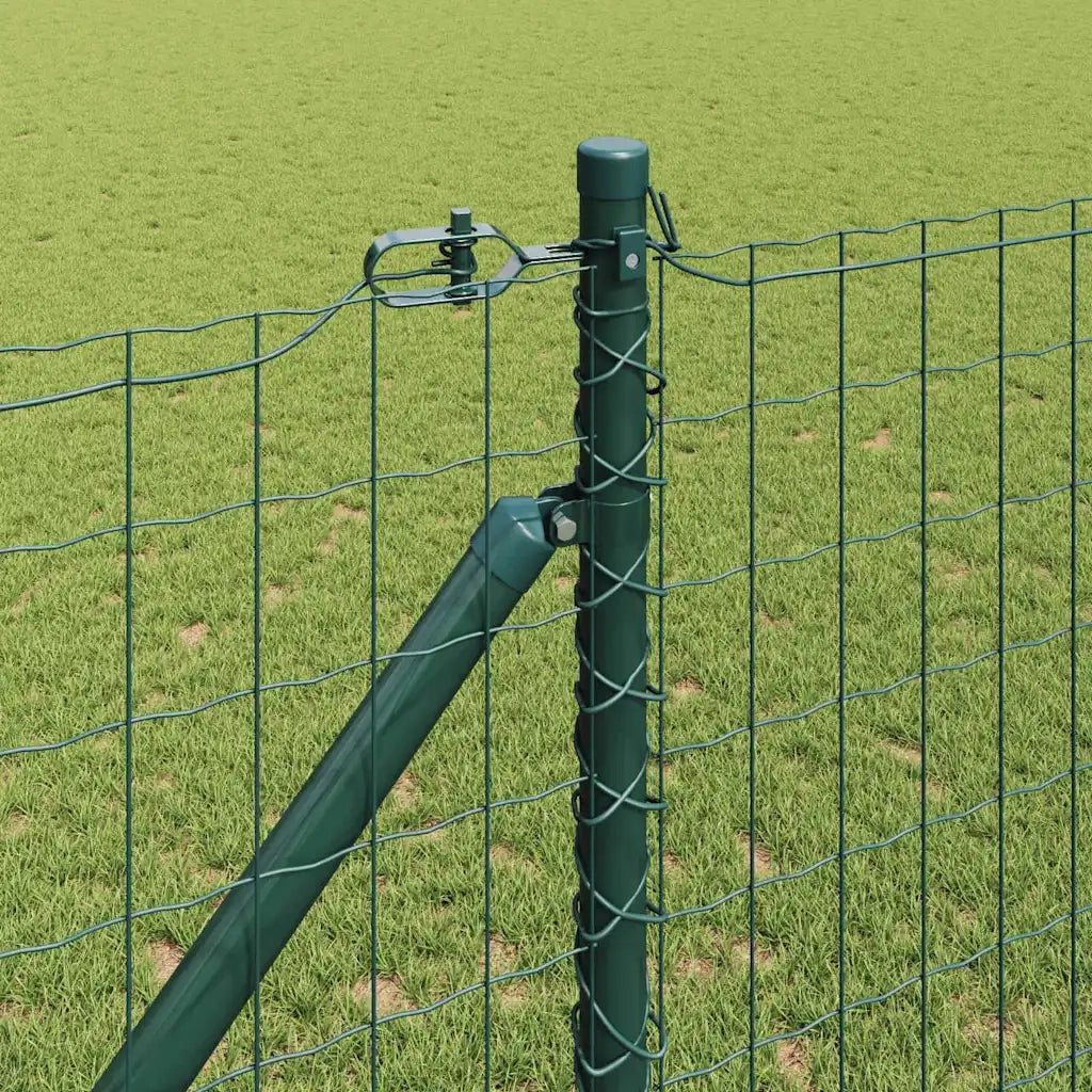 Recinzione da Giardino | Recinzione con Posto Verde 1,2 x 25 m Acciaio e PVC