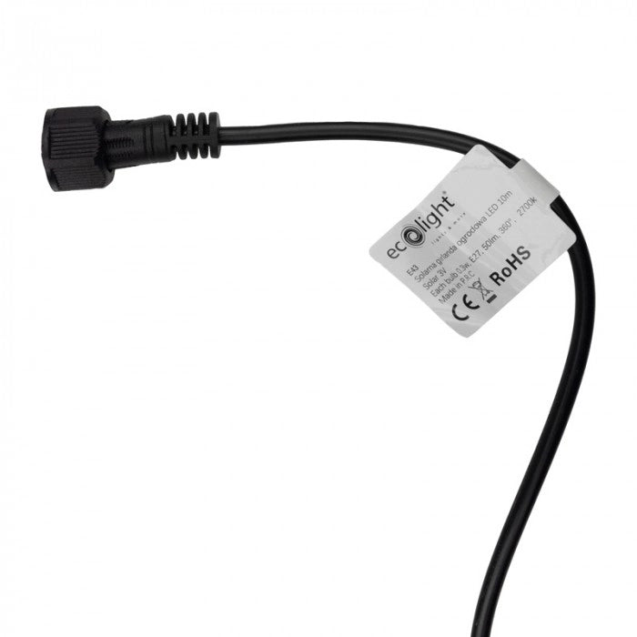 Girlanda solare LED 10m 10xG45 E27 2700K telecomando