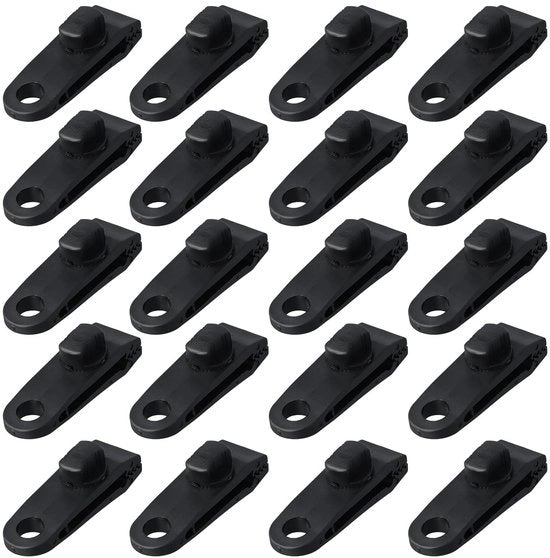 Clip di vela in nylon e plastica - 20 pezzi - clip di vela pesanti - 3 x 2,5 x 8 cm - clips di vela outdoor - clips di vela resistenti al vento