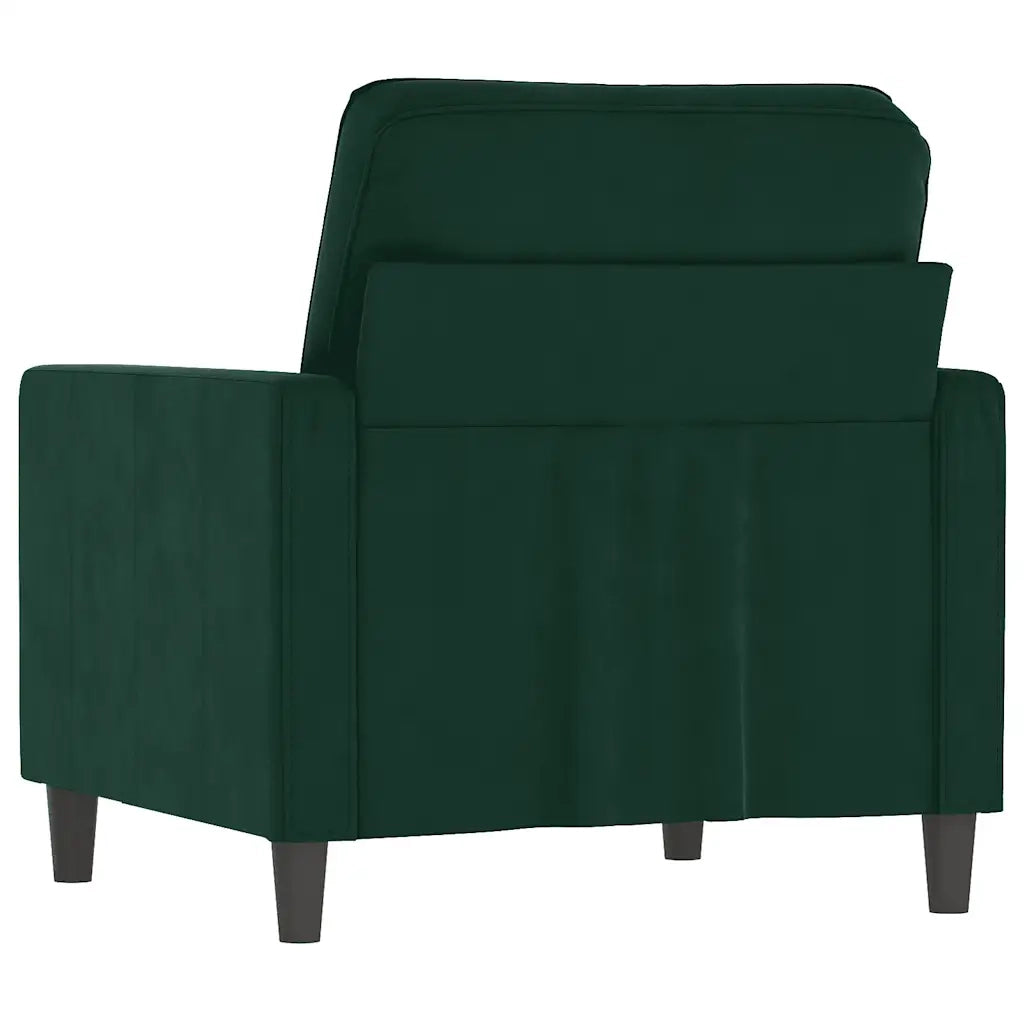 Poltrona Verde Scuro 60 cm Velluto 359181