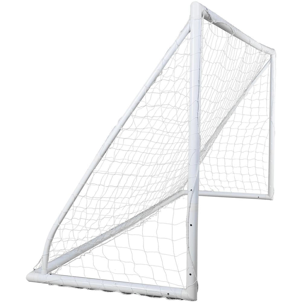Porta Calcio Pop-up Bambini 371x121.5x183 cm Portatile Giardino Telaio PVC PE Allenamento Cortile