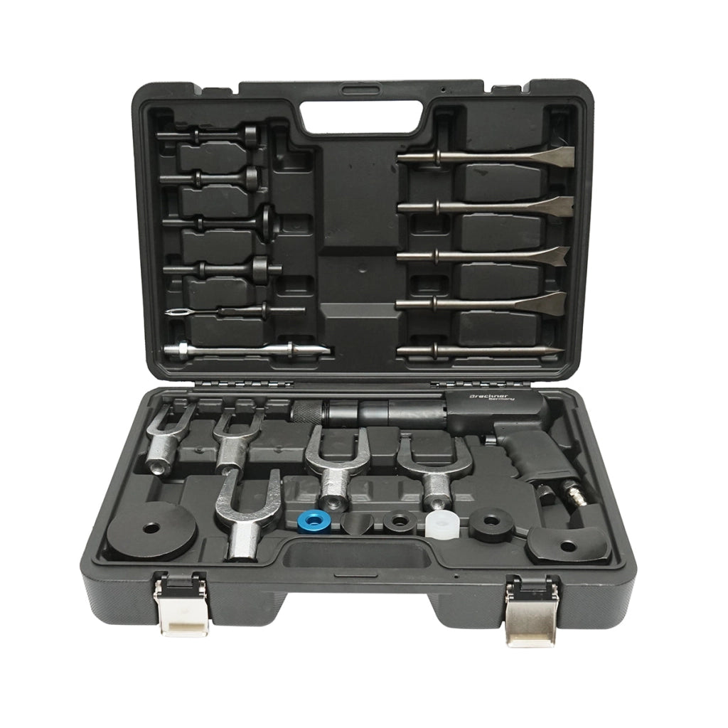 Set martello pneumatico con scalpelli e accessori – 25 pezzi (6–8 bar) Breckner Germany