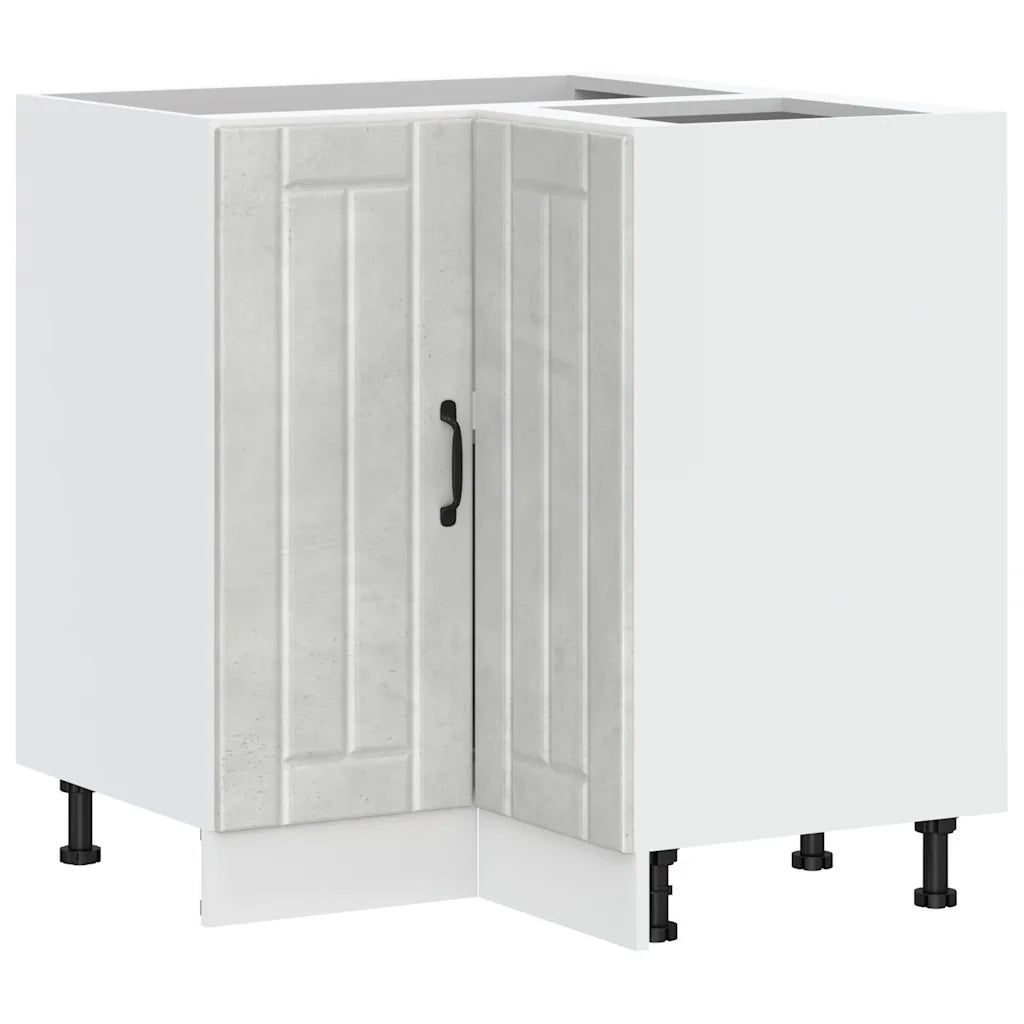 Pensile da cucina | Mobile Base ad Angolo Cucina Lucca Grigio Cemento in Truciolato