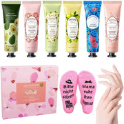 Set di cura manuale 6 pezzi - Mini cura manuale - Calze con testo - Formula naturale a base di erbe - Regalo per mamma - Regalo di Natale - Set di cura personalizzata