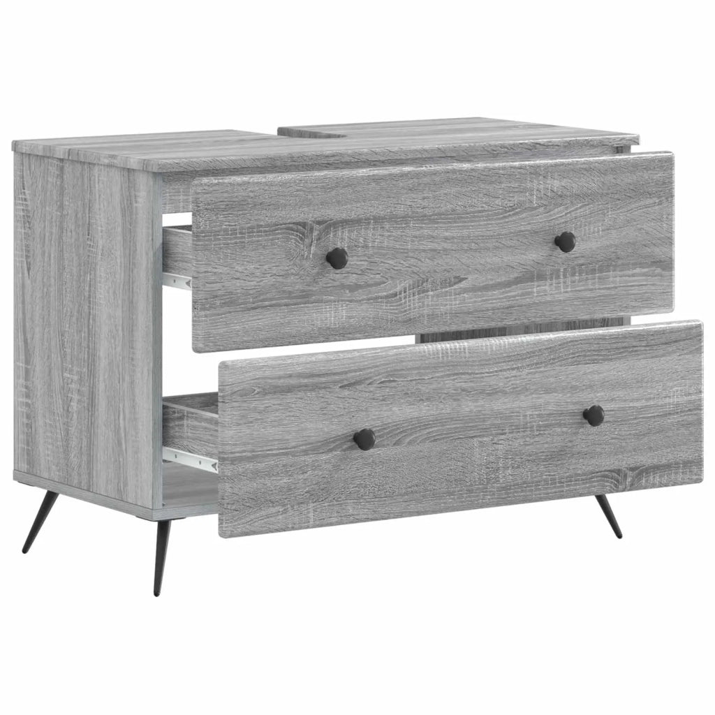 Armadio per Lavabo da Bagno BREDA Sonoma grigio 82 x 41 x 59 cm 897461