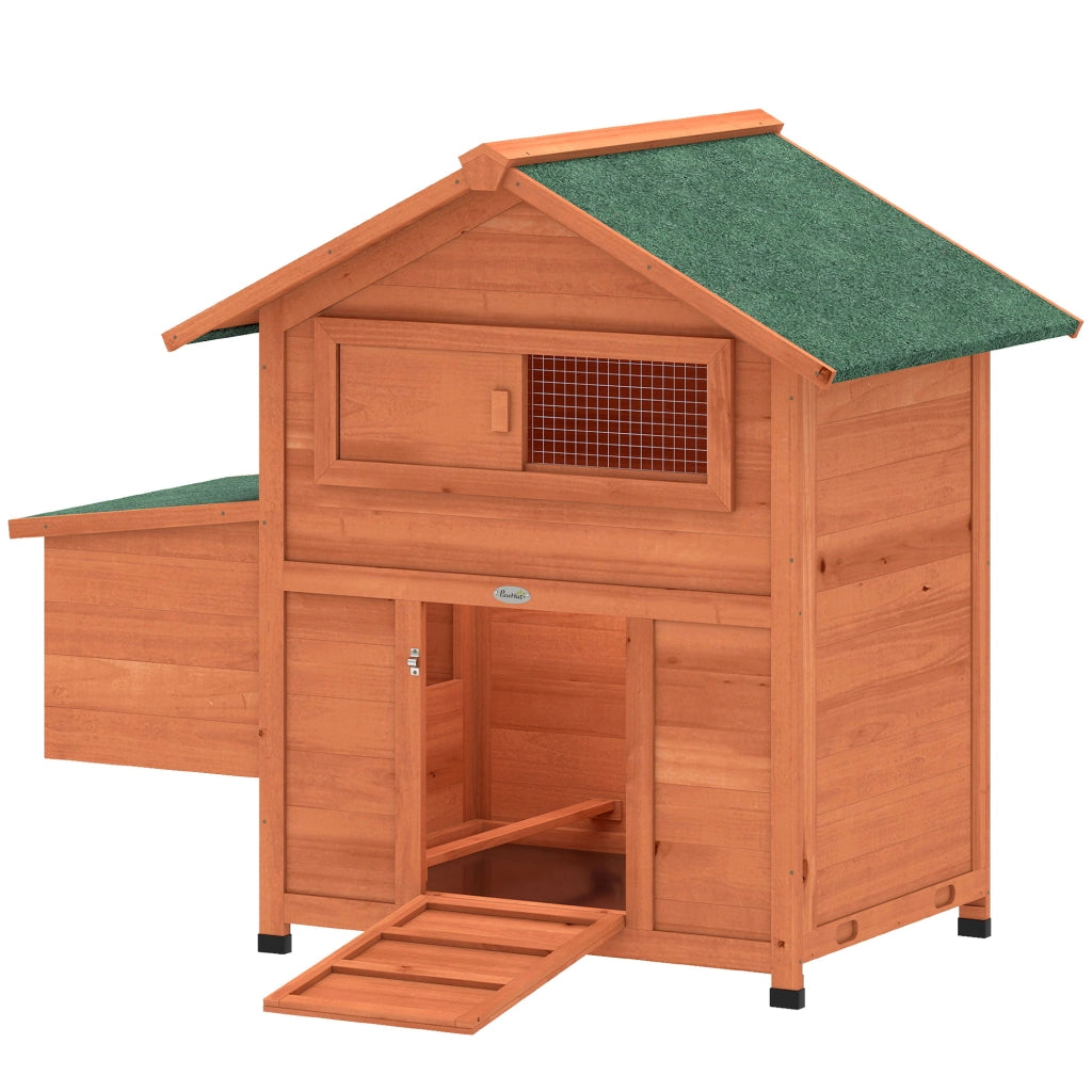 Pollaio da Giardino in Legno con Nido e Tetto Impermeabile ¨C Xylo ¨C 113,5x67,5x95,5 cm