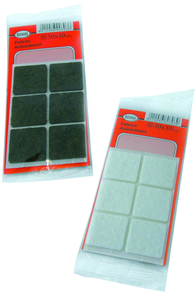FELTRINO MILLEUSI QUADRATO - Col. Marrone mm. 25x25 8 pz. 50.00 confezioni