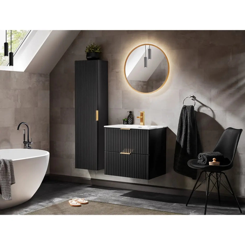 Lavabo da incasso VELOA 120 cm in ceramica bianca lucida