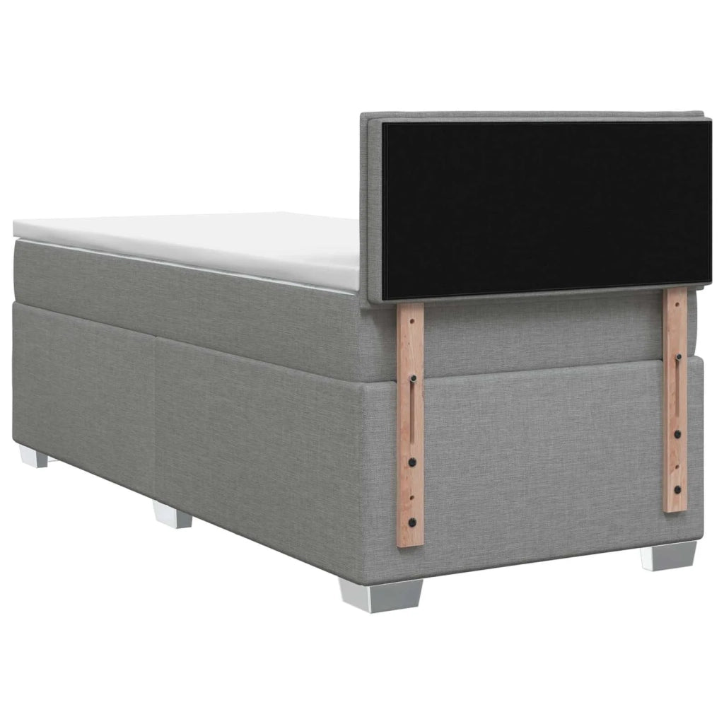 Letto box spring con materasso Grigio Chiaro 100 x 200 cm 3450404