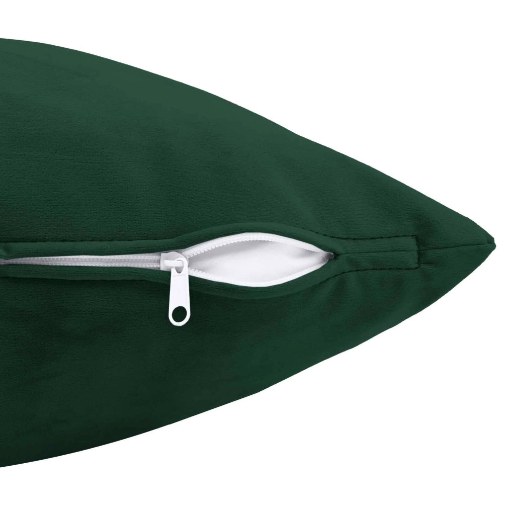 Federa 2 pcs HEERLEN Verde Scuro 80 x 80 cm Velluto 913527