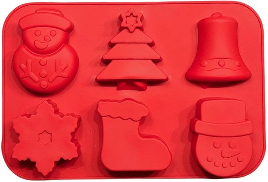 Silicone forma per torte - Resistenente al lavastoviglie - 17 cm - Libero da BPA - Ideale per dolci natalizi - Adatto per tutte le forme per torte