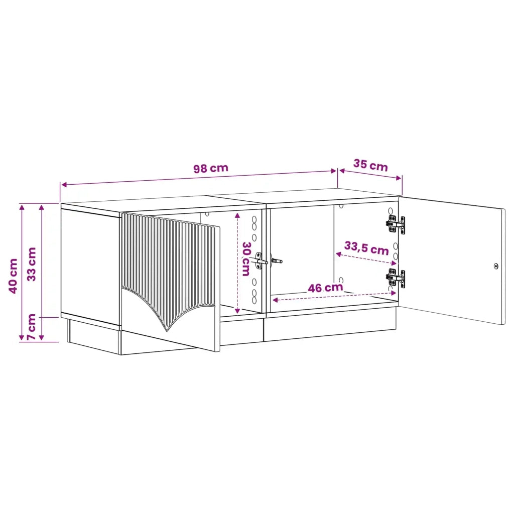Mobile TV Nero Legno ingegnerizzato 897336
