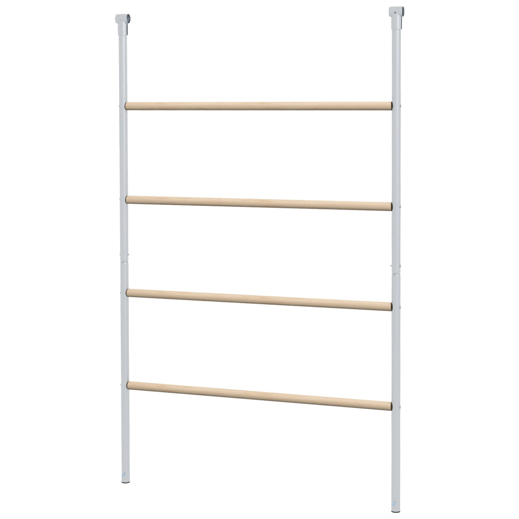 Posatoio a scala 4 livelli per galline ¨C Xylo ¨C legno e metallo 140x86x2,5cm argento naturale